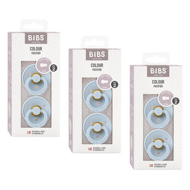 Bibs Colour Pacifier Baby Blue Size 2 2 Pack Bundle of 3