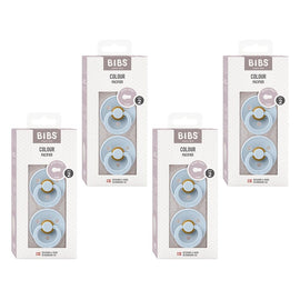 Bibs Colour Pacifier Baby Blue Size 2 2 Pack Bundle of 4