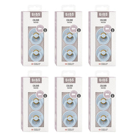 Bibs Colour Pacifier Baby Blue Size 2 2 Pack Bundle of 6