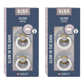 Bibs Colour Pacifier Glow in the Dark Cloud Size 2 2 Pack Bundle of 2