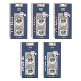 Bibs Colour Pacifier Glow in the Dark Cloud Size 2 2 Pack Bundle of 5