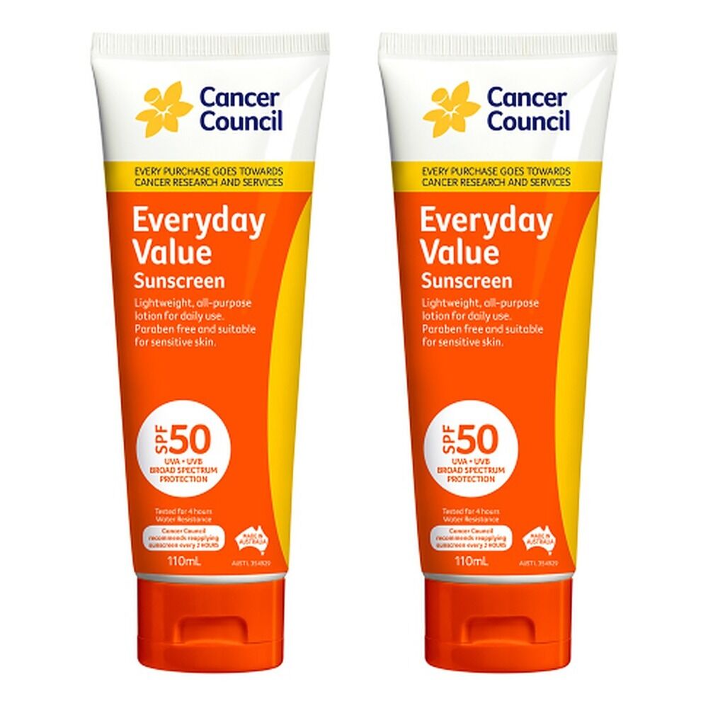 Cancer Council Everyday Value Sunscreen SPF 50+ 110mL Pack of 2