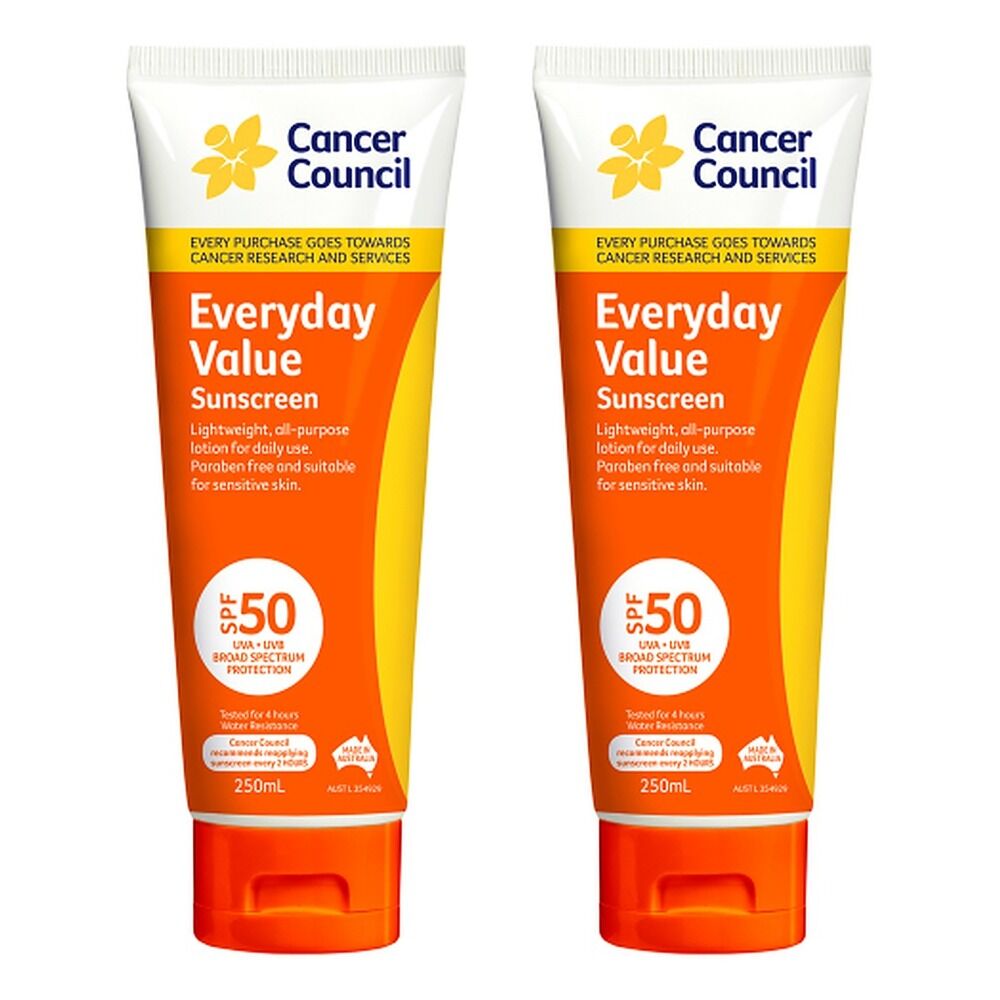 Cancer Council Everyday Value Sunscreen SPF 50 250mL Pack of 2