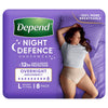 Depend Real Fit Night Defence Underwear Heavy Absorbency Large 8 Pack x 3