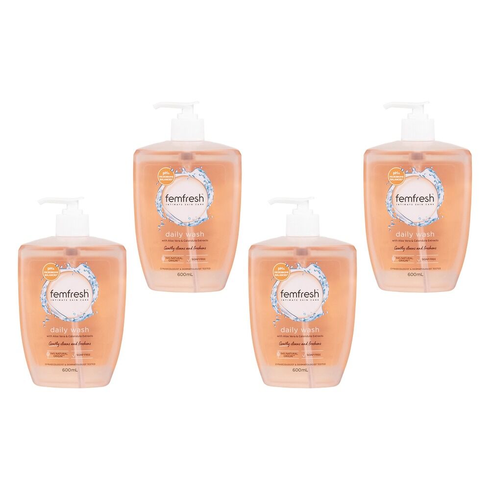 Femfresh Daily Wash 600mL x 3 Bundle of 4