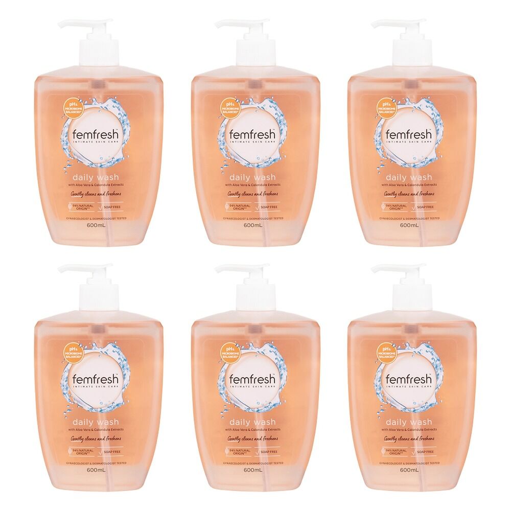 Femfresh Daily Wash 600mL x 3 Bundle of 6