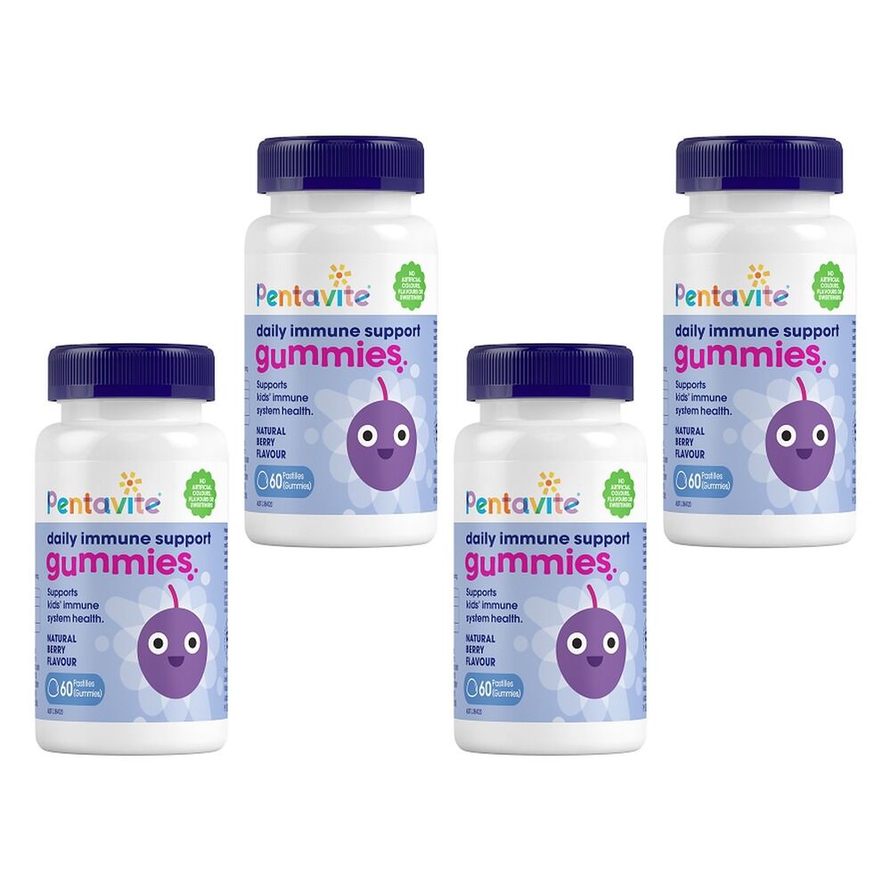Penta-vite Daily Immune Support Gummies 60 Pastilles Pack of 4