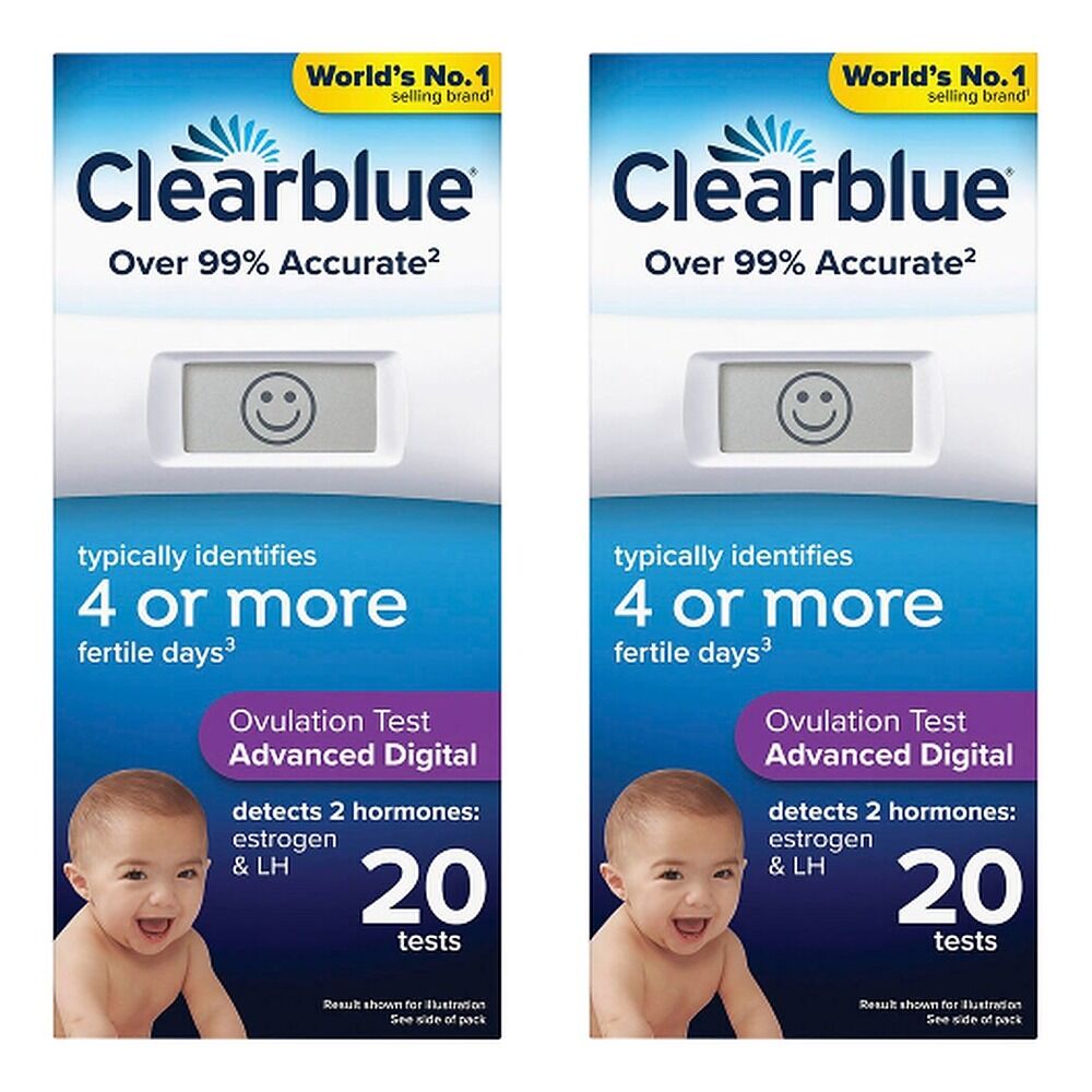 Clearblue Advanced Digital Ovulation Test 20 Pack Bundle of 2