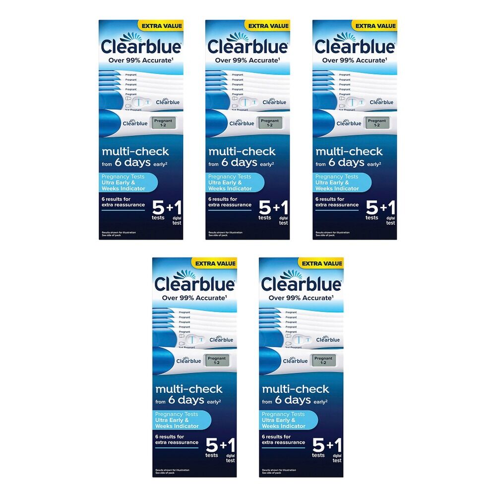 Clearblue Ultra Early & Weeks Indicator 6 Pack Bundle of 5
