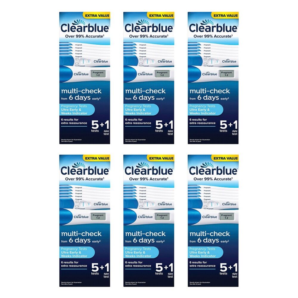 Clearblue Ultra Early & Weeks Indicator 6 Pack Bundle of 6