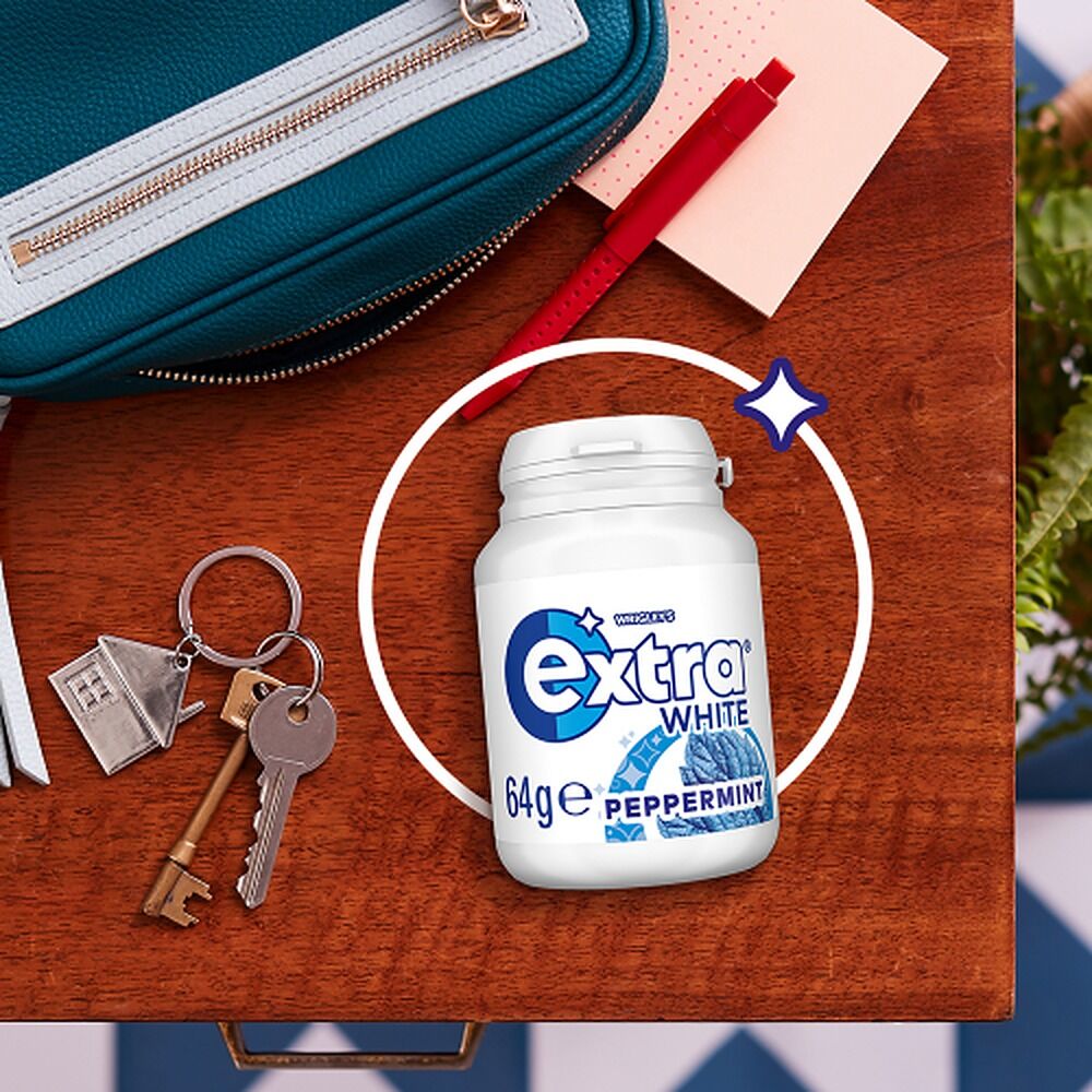Extra White Peppermint Sugar Free Chewing Gum 64g x 6