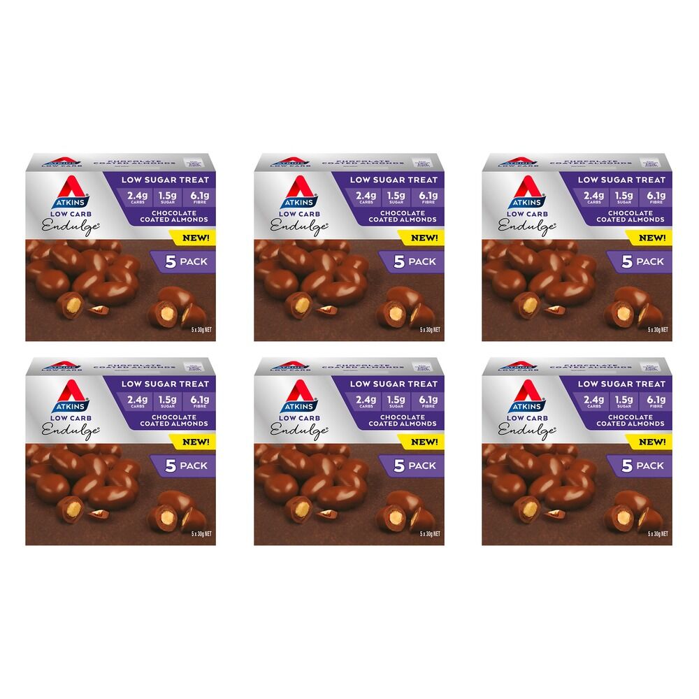 Atkins Endulge Chocolate Almond 30g 5 Pack Bundle of 6
