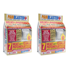 Pain Blaster Heat Patches 7 Pack with 2 Bonus Hand Warmers Bundle of 2