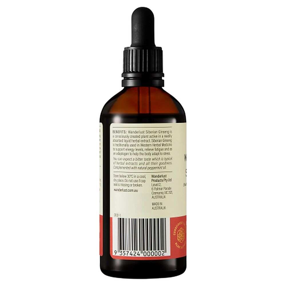 Wanderlust Siberian Ginseng Liquid Herbal Extract 90mL