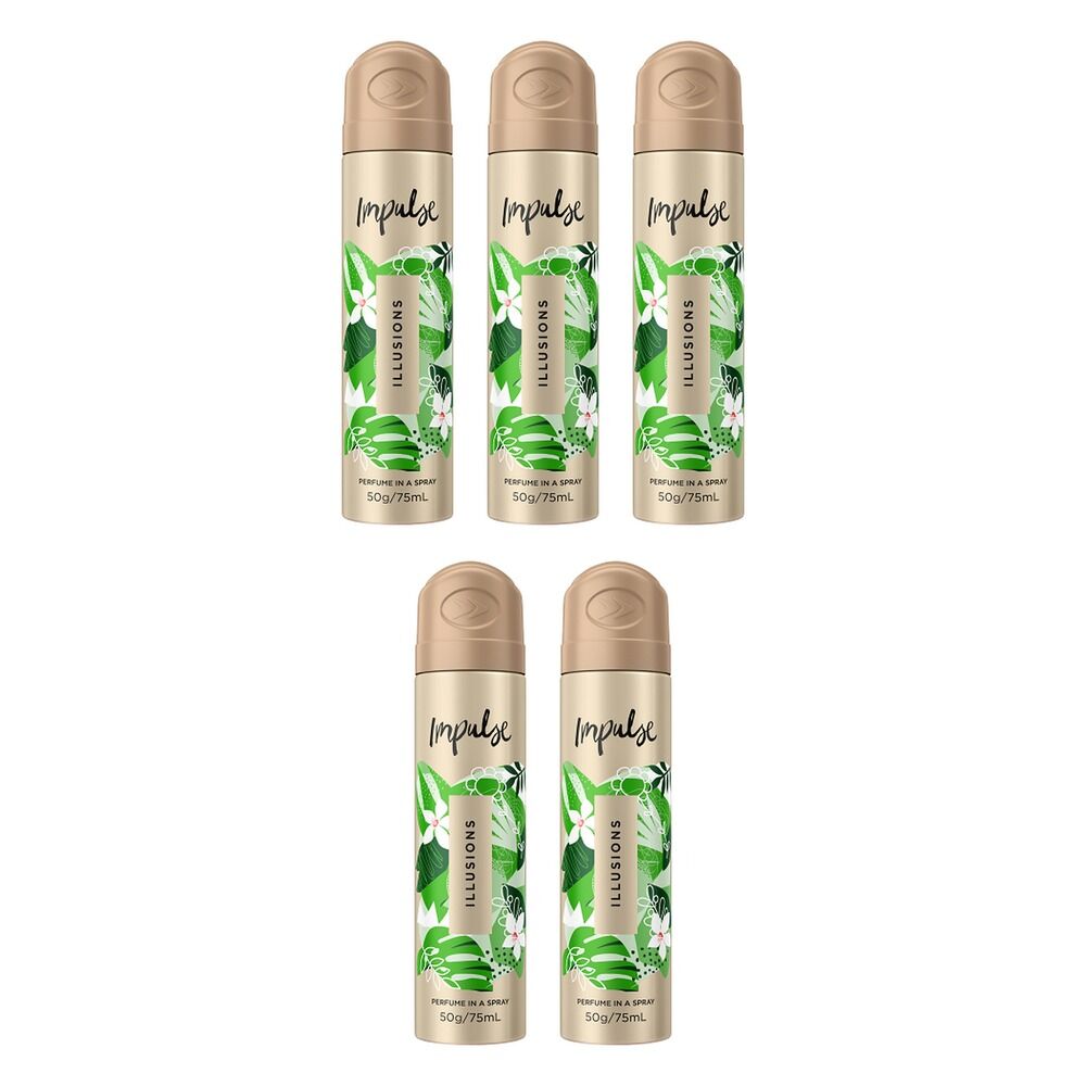 Impulse Body Spray Illusions 75mL Pack of 5