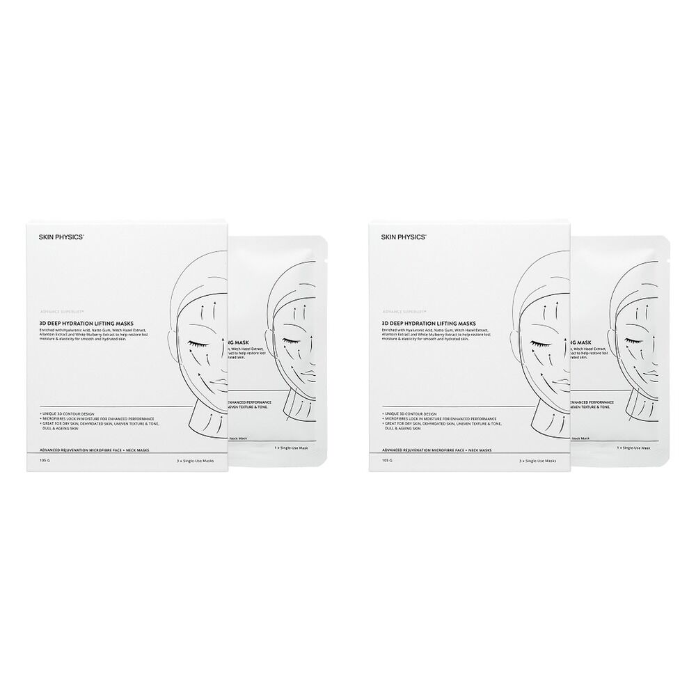 Skin Physics Advance Superlift 3D Hydration Lifting Masks 3 Pack Bundle of 2
