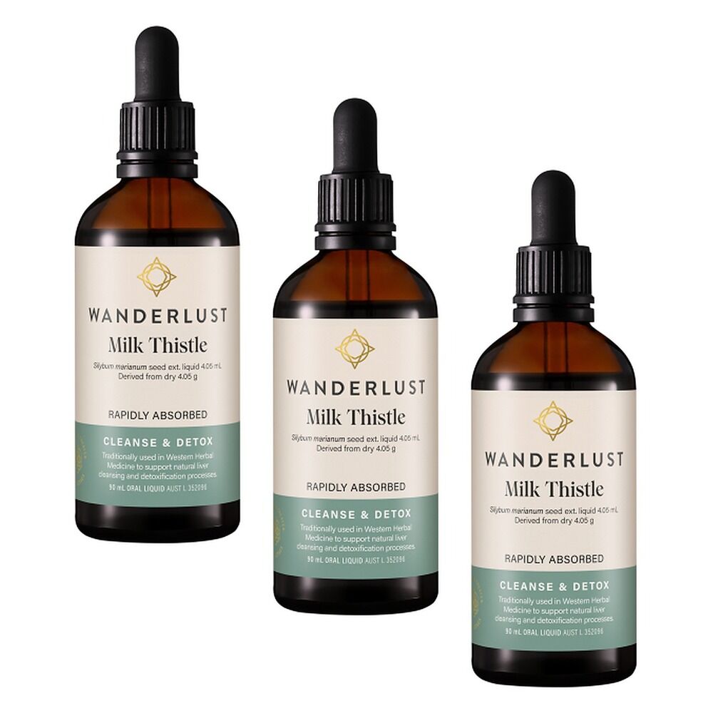 Wanderlust Milk Thistle Drops 90mL Pack of 3