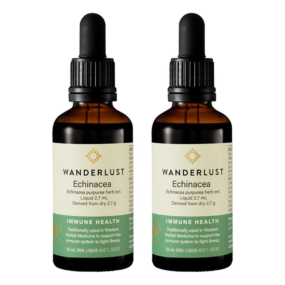 Wanderlust Echinacea Liquid Herbal Extract Drops 50mL Pack of 2