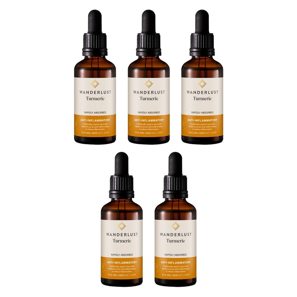 Wanderlust Turmeric Drops 50mL Pack of 5