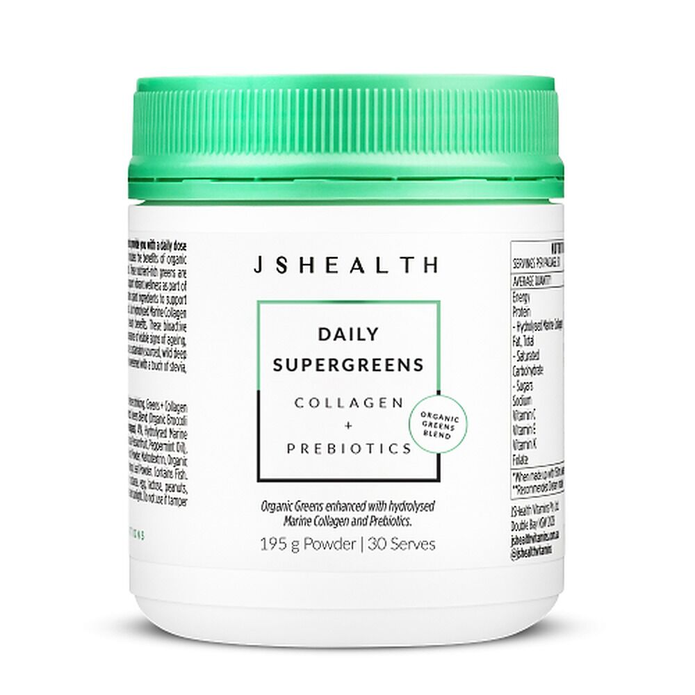 JSHealth Greens + Collagen Nourish + Re-Energise 195g