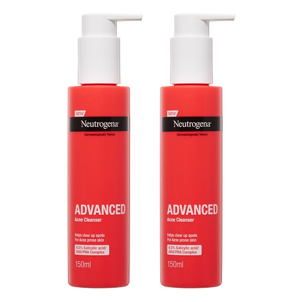 Neutrogena Advanced Acne Cleanser 150mL Pack of 2
