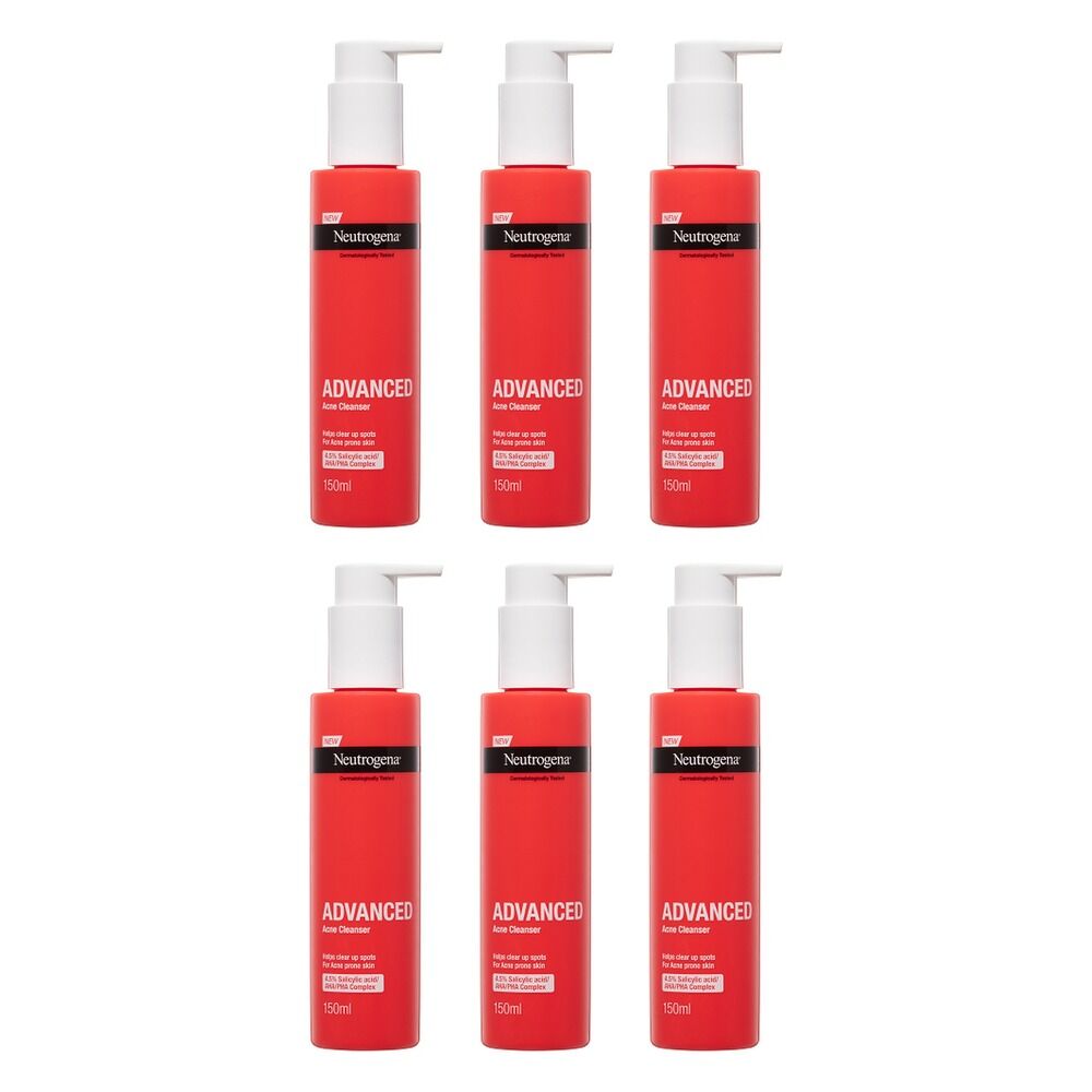 Neutrogena Advanced Acne Cleanser 150mL Pack of 6