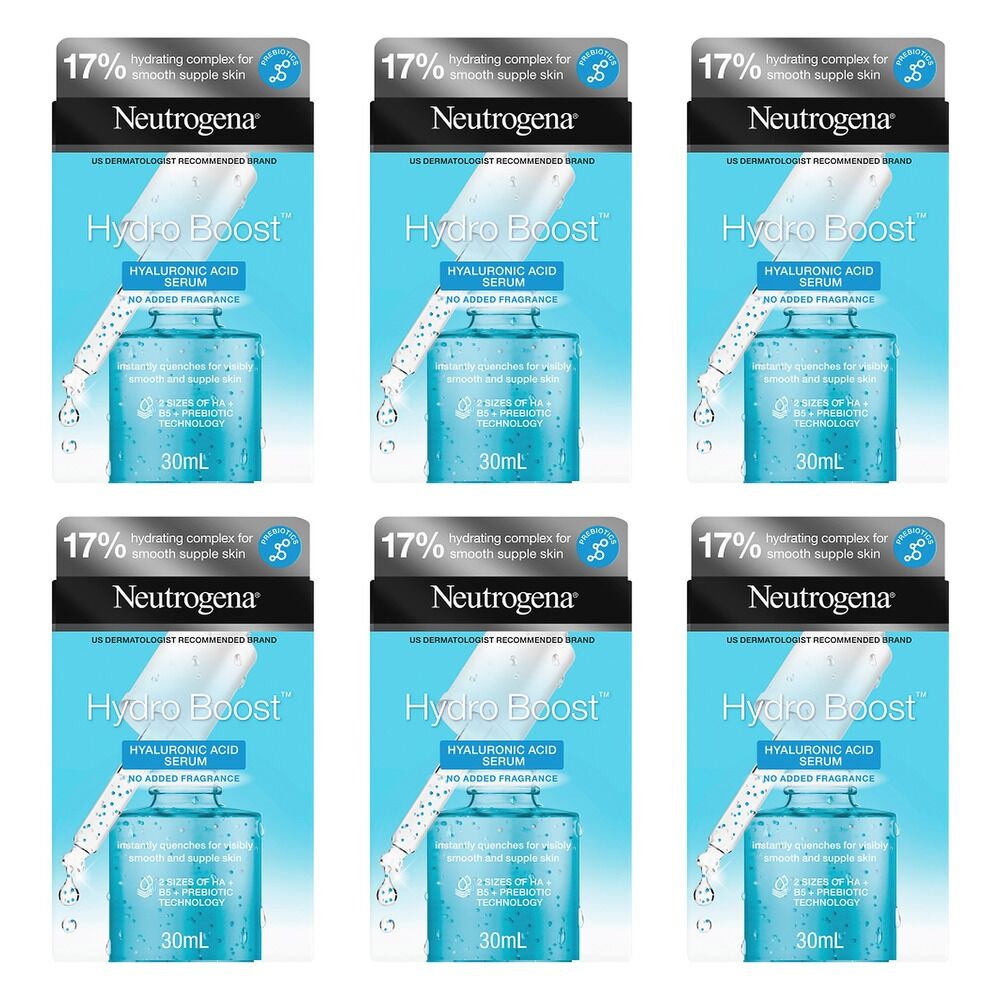 Neutrogena Hydro Boost Hyaluronic Acid Serum 30mL Pack of 6