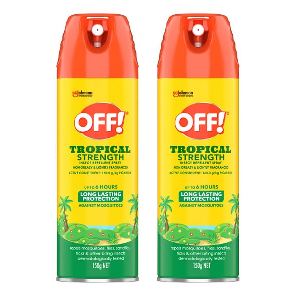 Off Tropical Strength Insect Repellent Aerosol Spray 150g Pack of 2