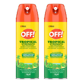 Off Tropical Strength Insect Repellent Aerosol Spray 150g Pack of 2