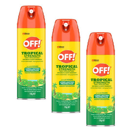 Off Tropical Strength Insect Repellent Aerosol Spray 150g Pack of 3