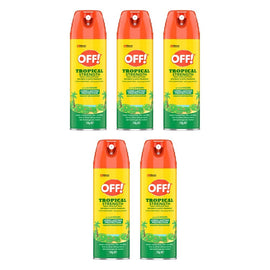 Off Tropical Strength Insect Repellent Aerosol Spray 150g Pack of 5