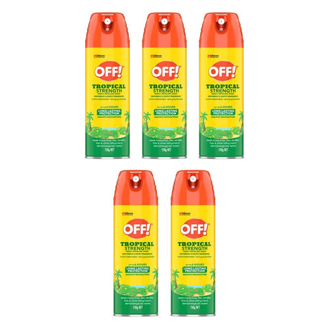 Off Tropical Strength Insect Repellent Aerosol Spray 150g Pack of 5