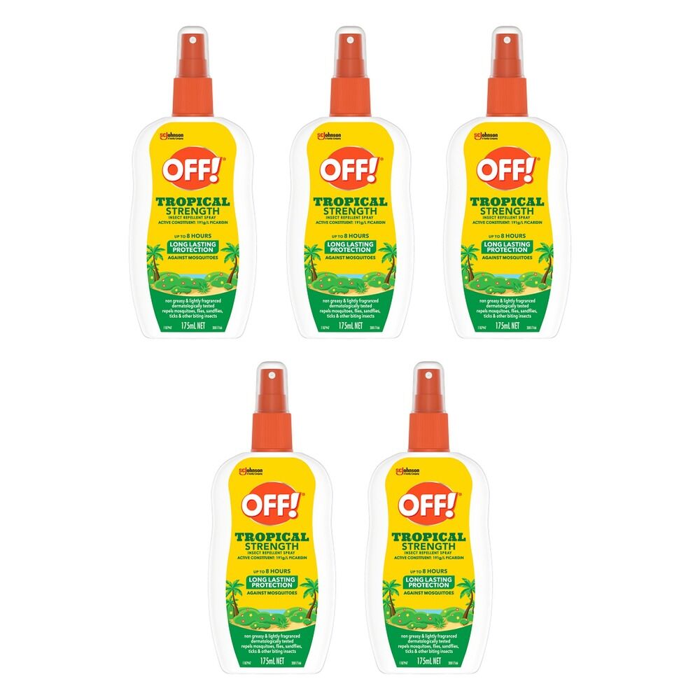 Off Tropical Strength Insect Repellent Pump Spray 175mL Pack of 5