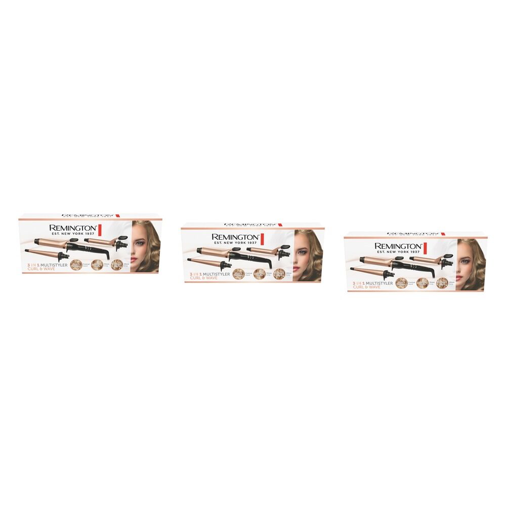 Remington 3-in-1 Multistyler Curl & Wave Pack of 3