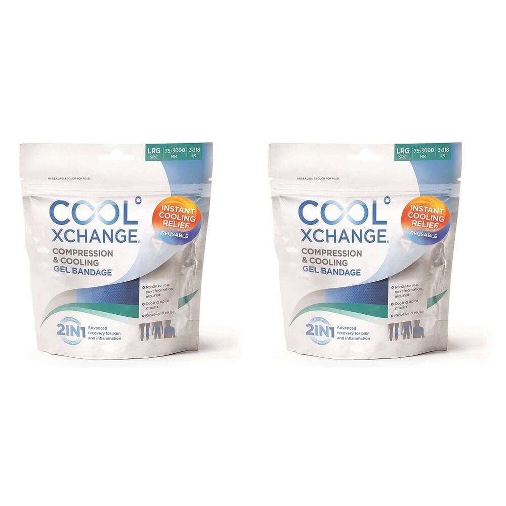 Thermoskin Recovery Ice Wrap Instant Cooling Relief 7.5cm x 100cm Pack of 2