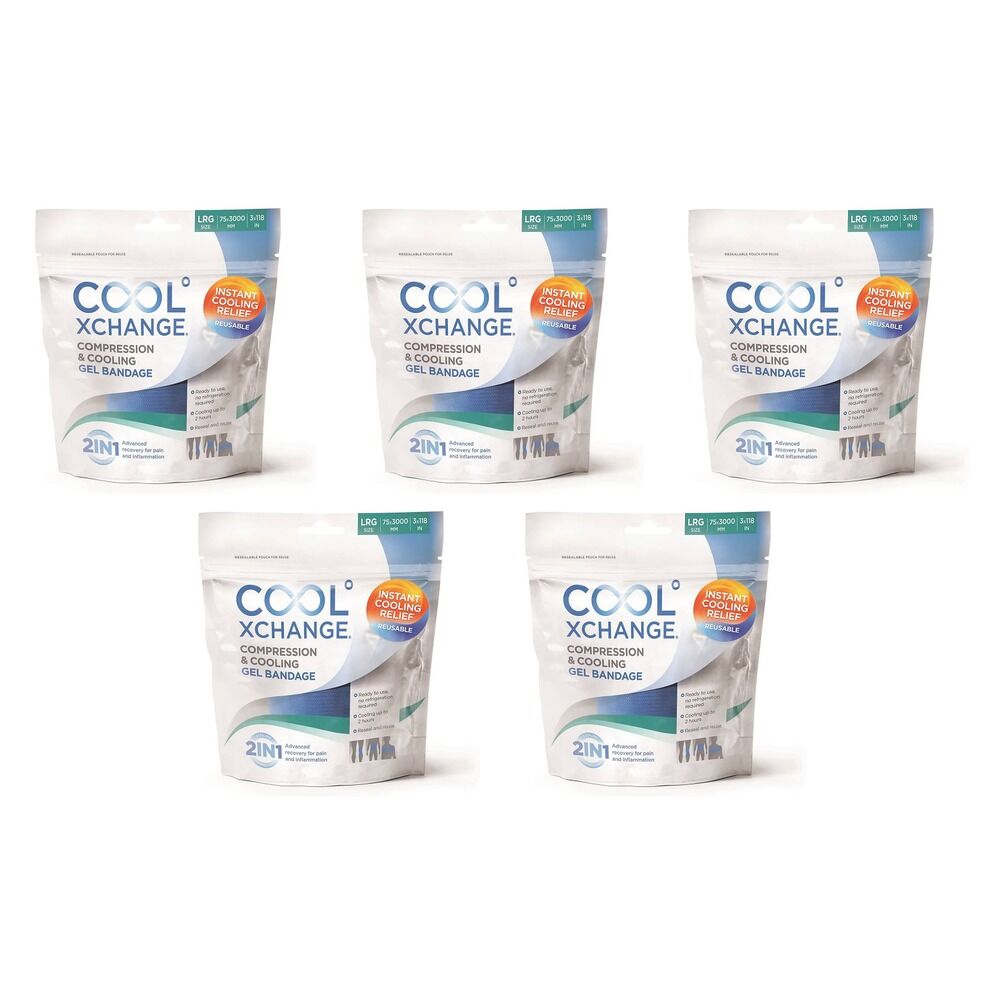 Thermoskin Recovery Ice Wrap Instant Cooling Relief 7.5cm x 100cm Pack of 5