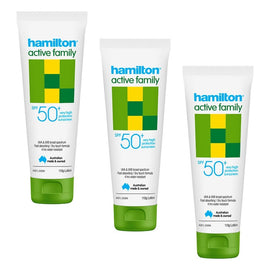 Hamilton Active Family Lotion SPF 50+ 110g Pack of 3