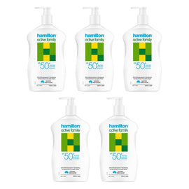 Hamilton Active Family Lotion SPF 50+ 500mL Pack of 5