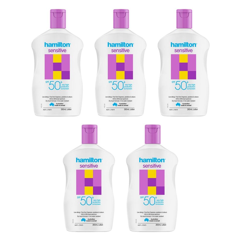 Hamilton Sensitive SPF50+ Lotion 265mL Pack of 5