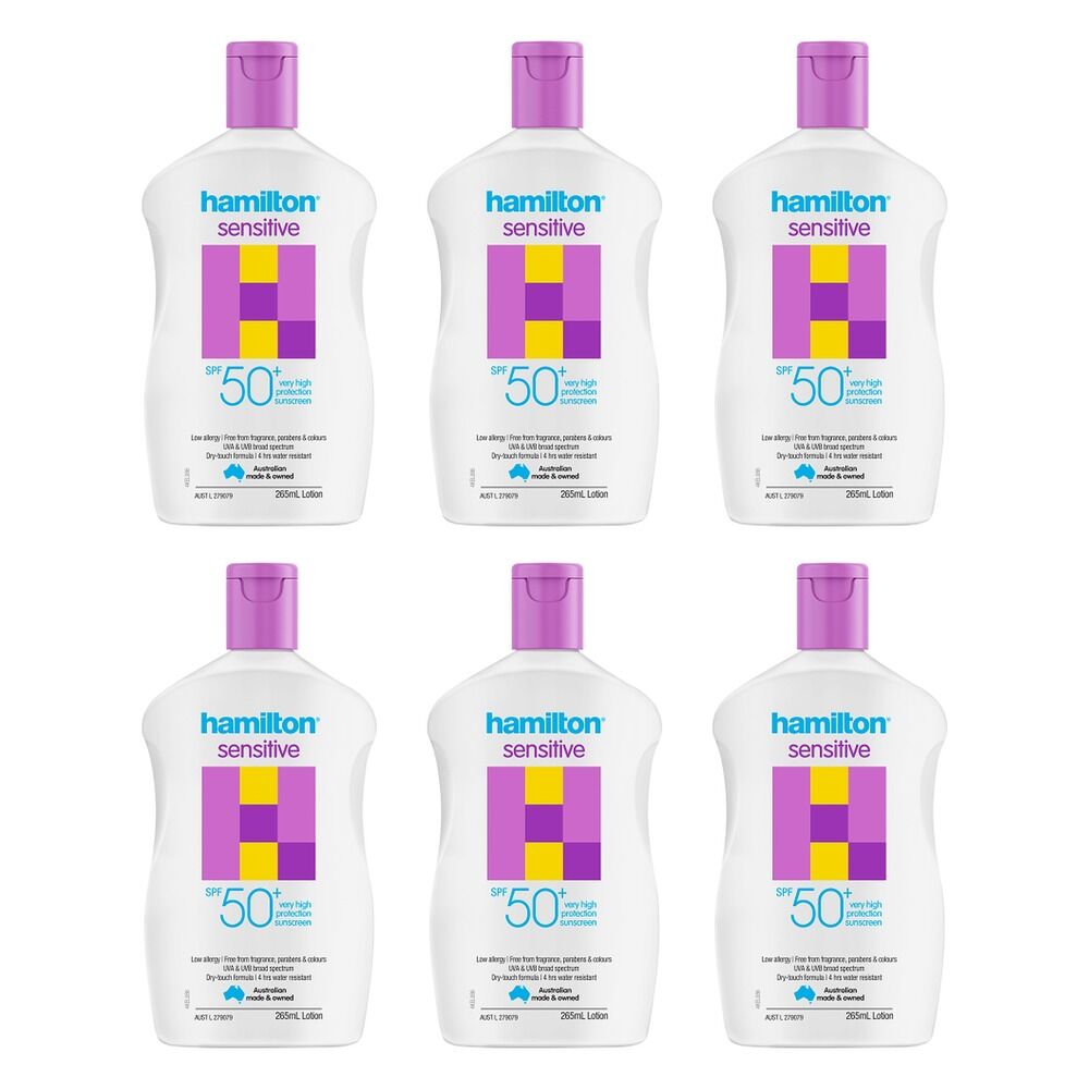 Hamilton Sensitive SPF50+ Lotion 265mL Pack of 6