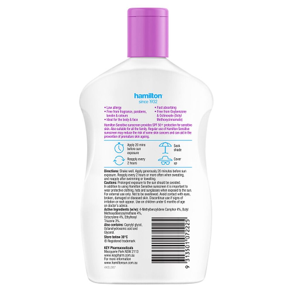 Hamilton Sensitive SPF50+ Lotion 265mL