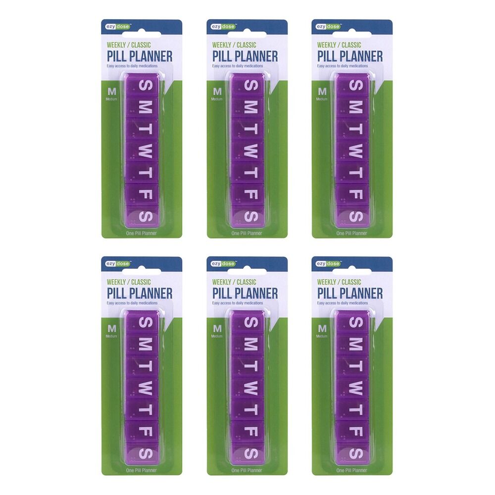 Ezy Dose 7 Day Pill Reminder Medium Pack of 6