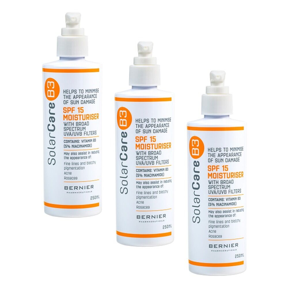 SolarCare B3 SPF 15 Body Moisturiser 250mL Pack of 3