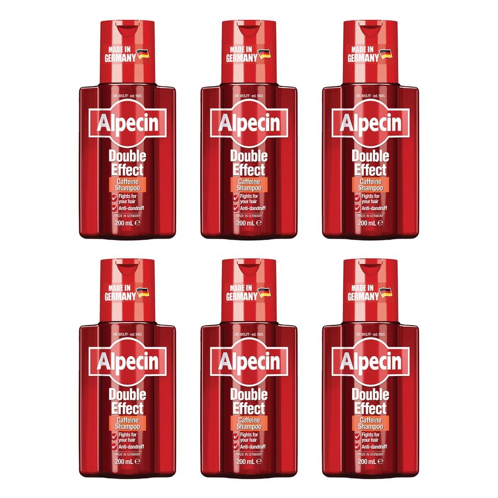 Alpecin Double Effect Caffeine Shampoo 200mL Pack of 6