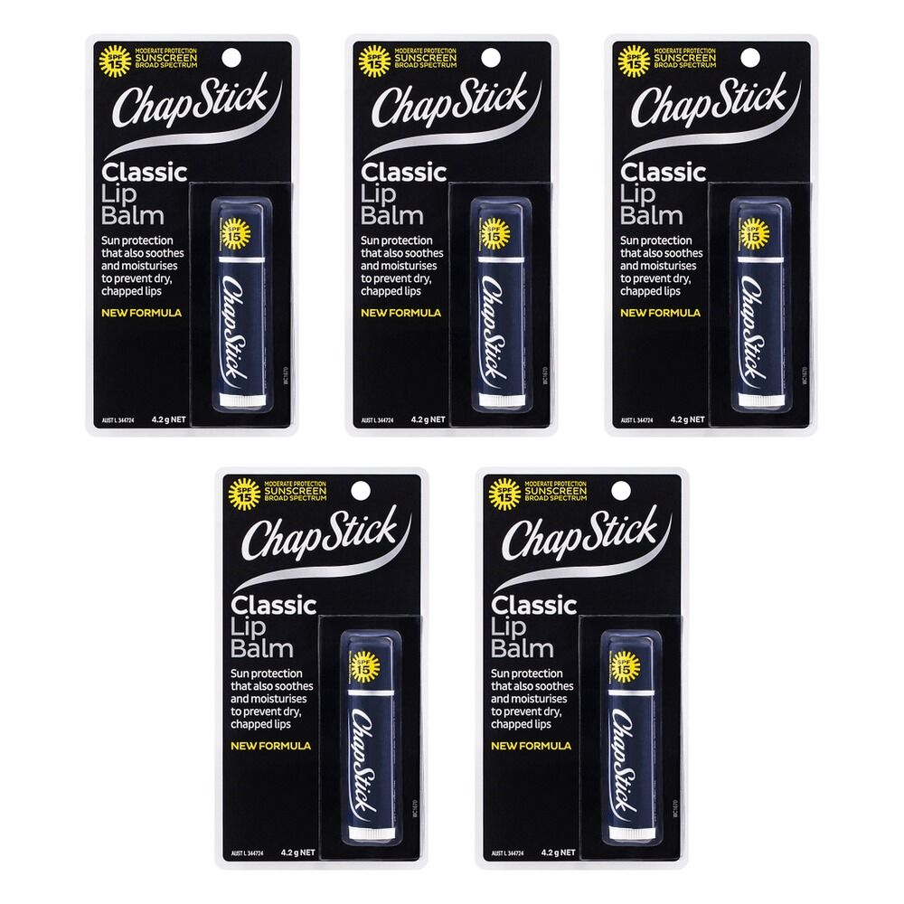 Chapstick Classic Lip Balm SPF15 4.2g Pack of 5