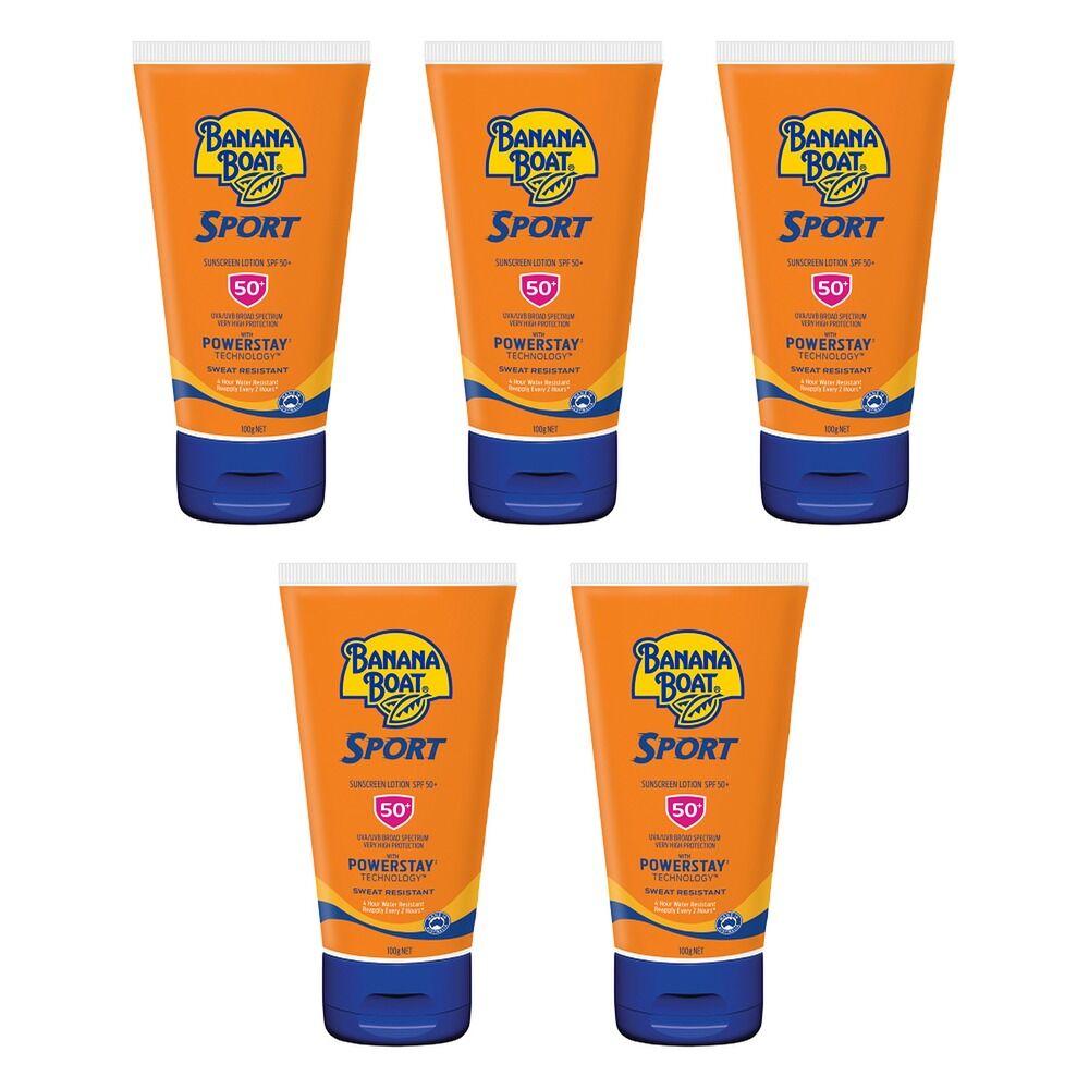 Banana Boat Sport Sunscreen Lotion SPF50+ 100g Pack of 5