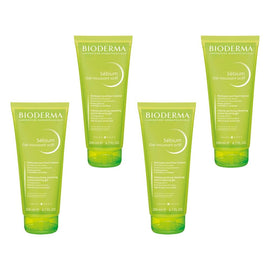 Bioderma Sebium Anti-Blemish Deep Cleansing Gel Moussant Actif 200mL Pack of 4