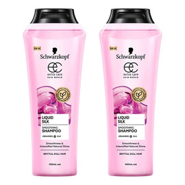 Schwarzkopf Extra Care Liquid Silk Smoothing Shampoo 400mL Pack of 2