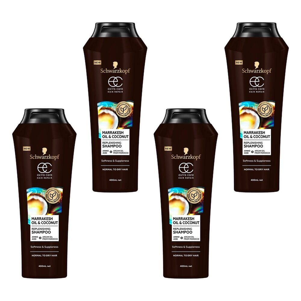 Schwarzkopf Extra Care Marrakesh Oil & Coconut Replenishing Shampoo Pack of 4