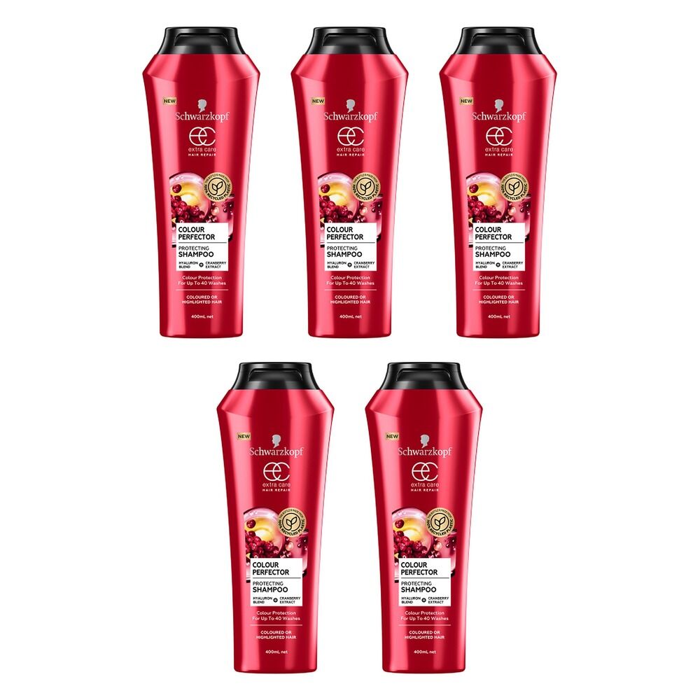 Schwarzkopf Extra Care Colour Perfector Protecting Shampoo 400mL Pack of 5